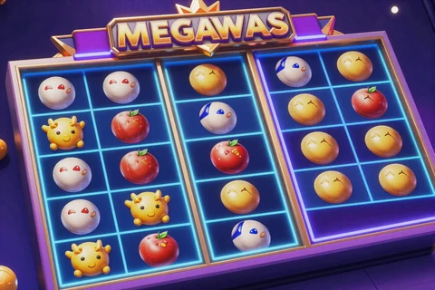 Megaways Slot mit vielen Walzen und Kaskaden-Symbolen im GambleZen Online Casino
